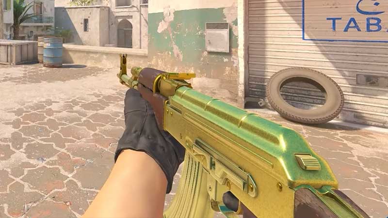 AK47 New Gold Brick Skin in CS2