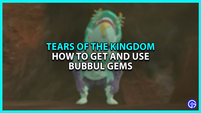 Zelda Tears of The Kingdom How to get and use Bubbul Gems